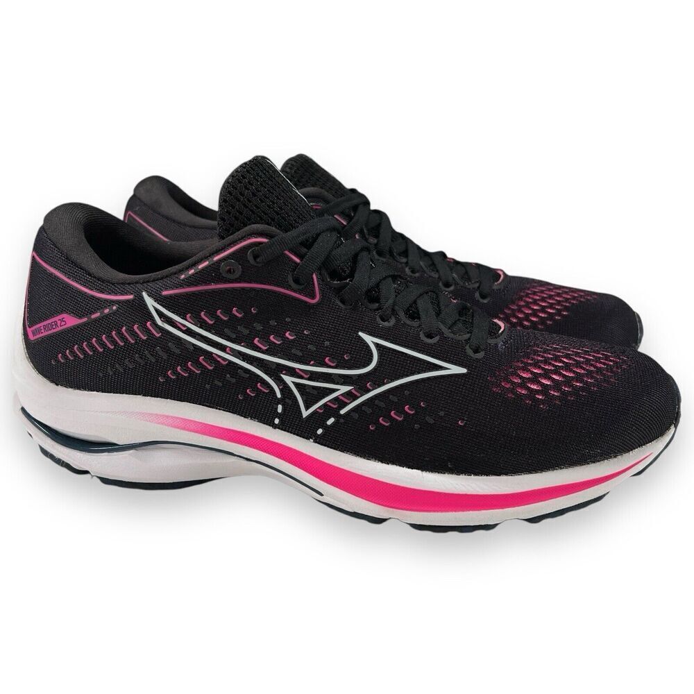 *MIXED SIZES* Mizuno Wave Rider 25 Womens Left 10 Right 9 Cancer Awareness READ! - Picture 2 of 10